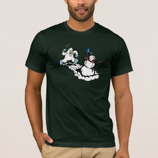 T-shirt Chemise d'obscurité de chasse de bonhomme de neige