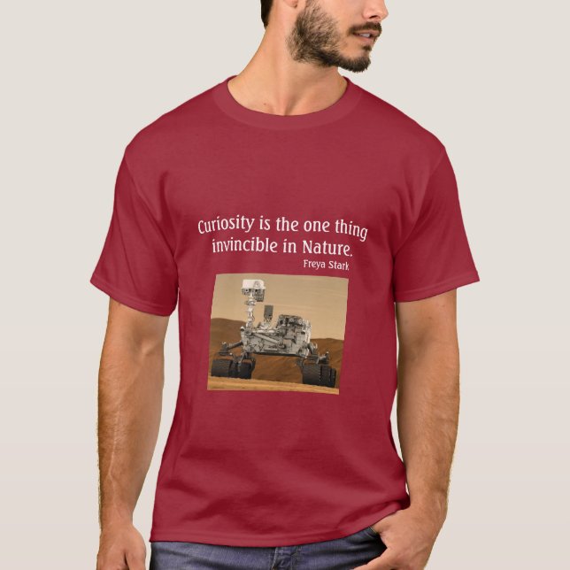 T-shirt Chemise d'obscurité de la NASA 2012 de curiosité (Devant)