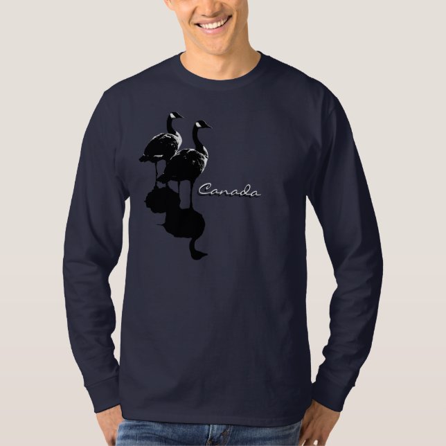 T-shirt Chemise d'oie du Canada pour hommes long manches C (Devant)