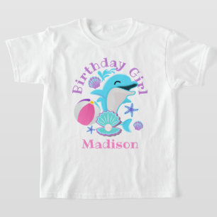 T-shirt Chemise Dolphin Birthday Party