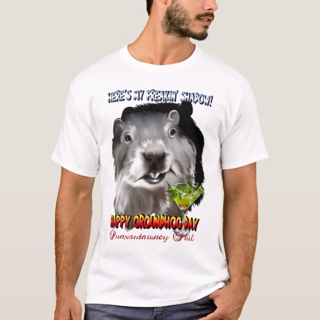 T-shirt Chemise d'ombre de Punxsutawney Phil (Devant)