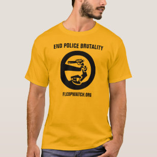 T-shirt Chemise d'or de "brutalité de police d'extrémité"