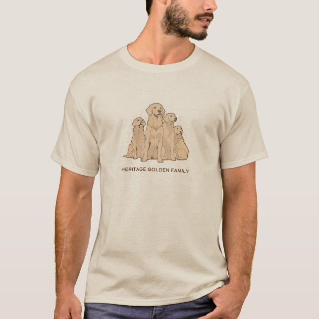T-shirt Chemise dorée du patrimoine masculin (Devant)