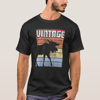 T-shirt Chemise d'orignal Style rétro Camper de montagne V