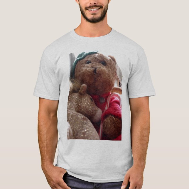 T-shirt chemise d'ours et de cheval (Devant)