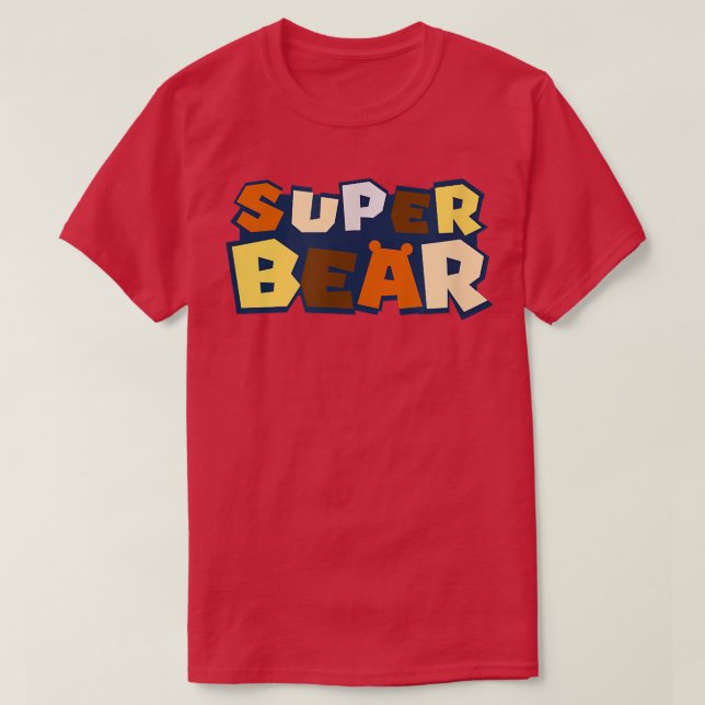 T-shirt Chemise d'ours gay avec drapeau d'ours Super Bea (Design devant)