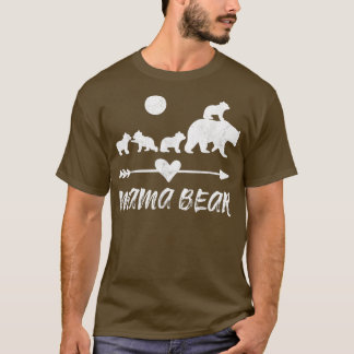 T-shirt Chemise d'ours Mama avec quatre petits oursons d'o