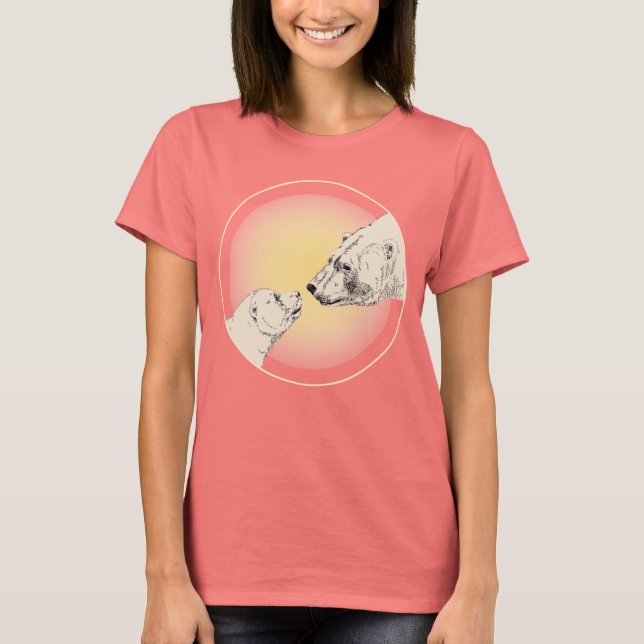 T-shirt Chemise d'ours polaire biologique Femmes Ours T-sh (Devant)