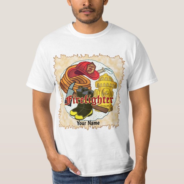 T-shirt Chemise d'outils de pompier (Devant)