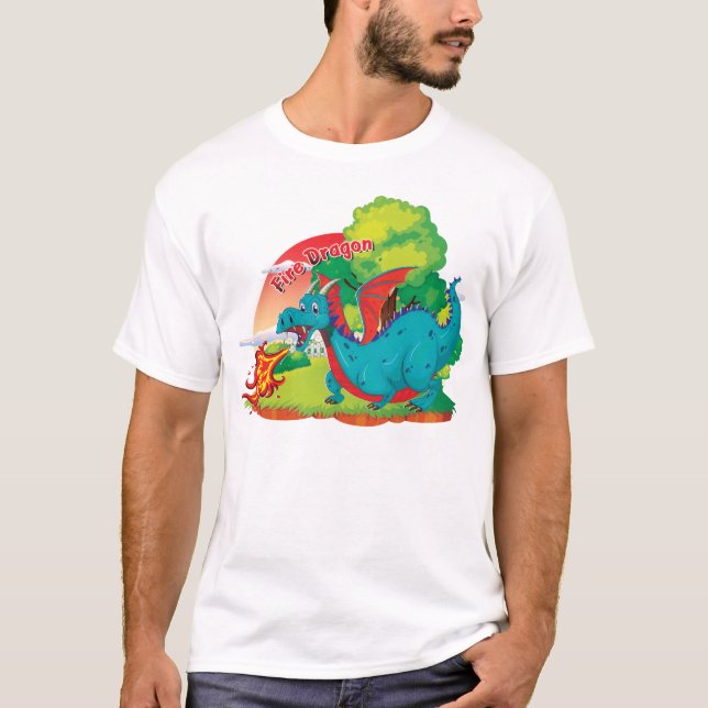 T-shirt Chemise Dragon Fire (Devant)