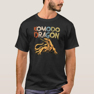 T-shirt Chemise Dragon Komodo Style Vintage Komodo Dragon 