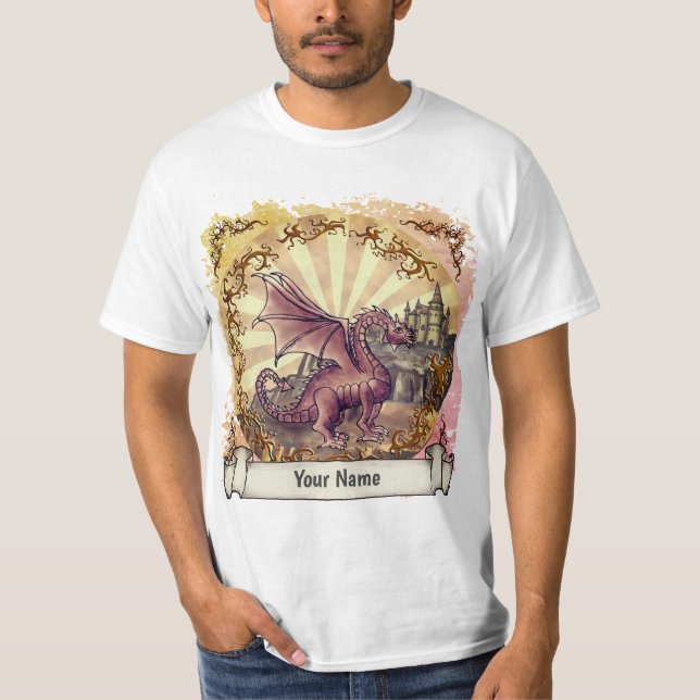 T-shirt Chemise dragon Sepia Castle (Devant)