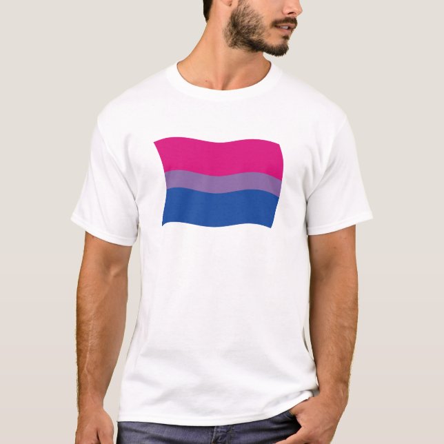 T-shirt Chemise Drapeau Bisexual Pride (Devant)