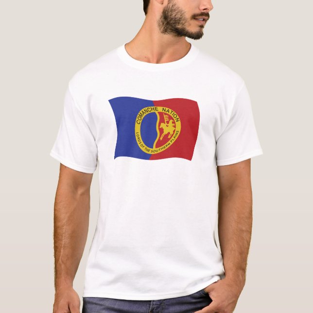 T-shirt Chemise Drapeau De La Nation Comanche (Devant)