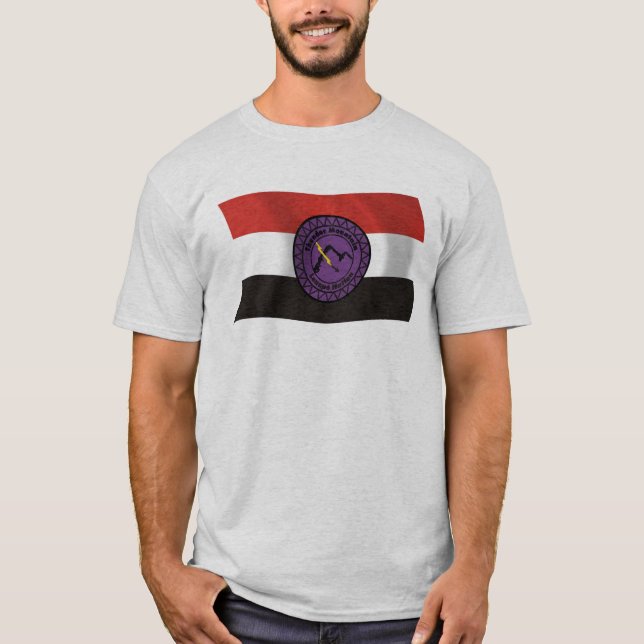 T-shirt Chemise drapeau de la nation Lenape de Thunder Mou (Devant)