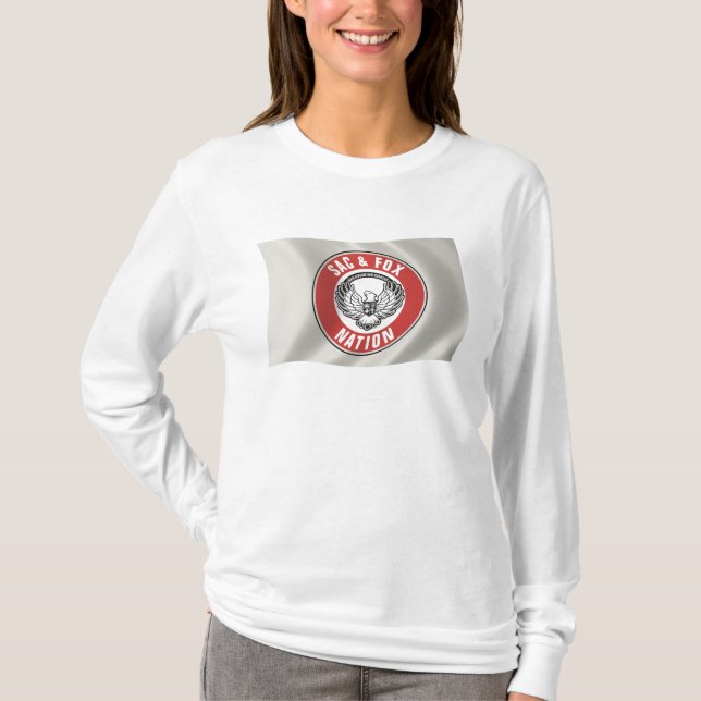 T-shirt Chemise Drapeau de la Nation Sac & Fox (Oklahoma) (Devant)