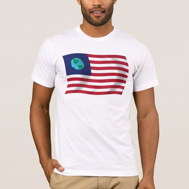 T-shirt Chemise Drapeau de la Terre (Devant)