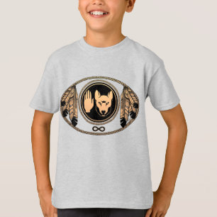 T-shirt Chemise Drapeau Metis Kids Orgainc Native Wolf