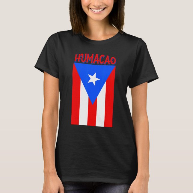 T-shirt Chemise Drapeau Porto Rico Humacao Porto Rico (Devant)
