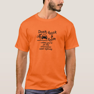 T-shirt Chemise Drink & Drive - choisissez la couleur et l