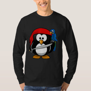 T-shirt Chemise drôle avec Pirate Penguin Animal Comic Car