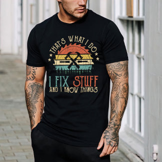T-shirt Chemise Drôle, Chemise Mécanique, Je répare Le Vin