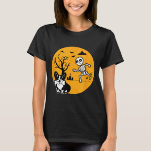 T-shirt Chemise drôle d'amants de chiens d'os de squelette