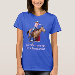T-shirt Chemise Drôle de Barrel Racing et Horse