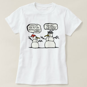 T-shirt Chemise drôle de bonhommes de neige