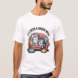 T-shirt Chemise drôle de chat qui réfléchit trop 