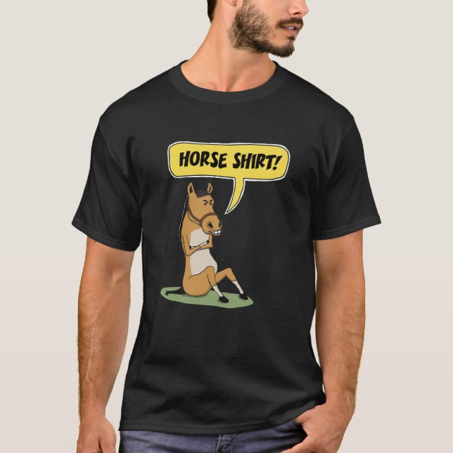 T-shirt Chemise drôle de cheval (Devant)