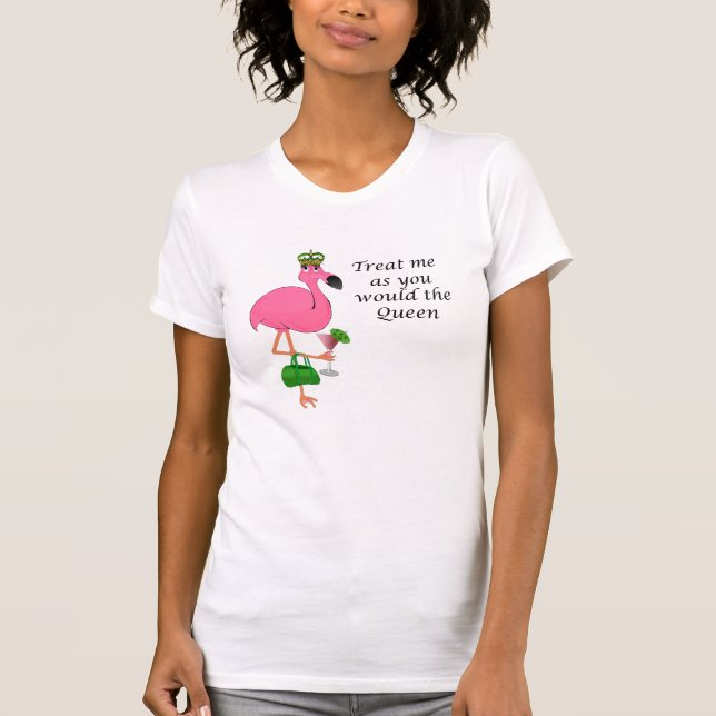 T-shirt Chemise drôle de Flamant rose (Devant)