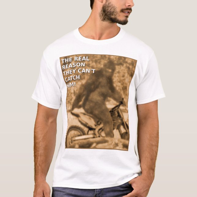 T-shirt Chemise drôle de grand de pied motocross de (Devant)