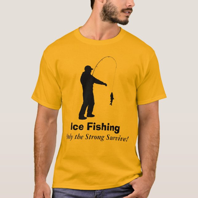 T-shirt Chemise drôle de pêche de glace (Devant)
