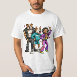 T-shirt Chemise drôle de Staffy Dog Trio Tee mignon
