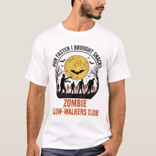 T-shirt Chemise drôle de zombie avec lune gravée et humour
