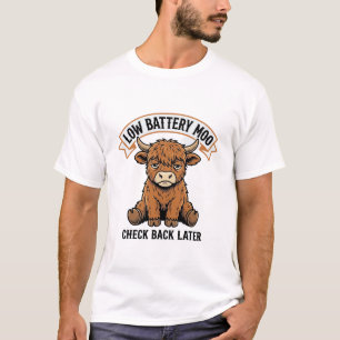 T-shirt Chemise drôle d'humeur hors ligne de vache des Hig