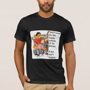 T-shirt Chemise drôle d'humour Cuisine Heureuse