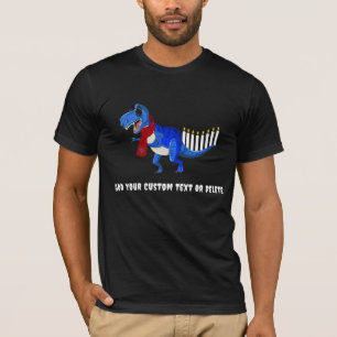 T-shirt Chemise Drôle Hanoukka Menorosaurus Rex Dinosaur