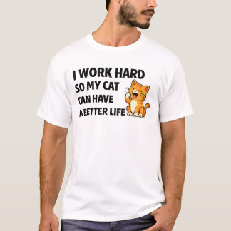 T-shirt Chemise drôle pour amateur de chats – Je travaille