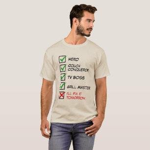 T-shirt Chemise drôle pour mari, papa ou petit ami – Cadea