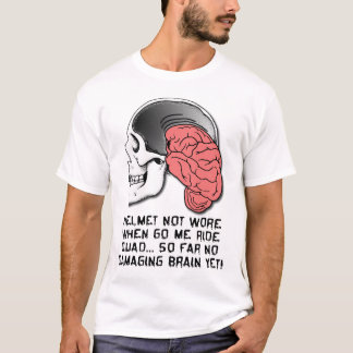 T-shirt Chemise drôle quad ATV casque cerveau endommagé