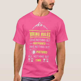 T-shirt Chemise drôle, Règles de Randonnée, Randonnée