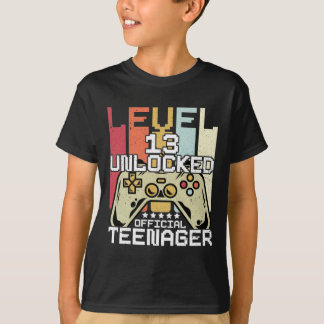 T-shirt Chemise du 13e anniversaire. Niveau 13 déverrouill