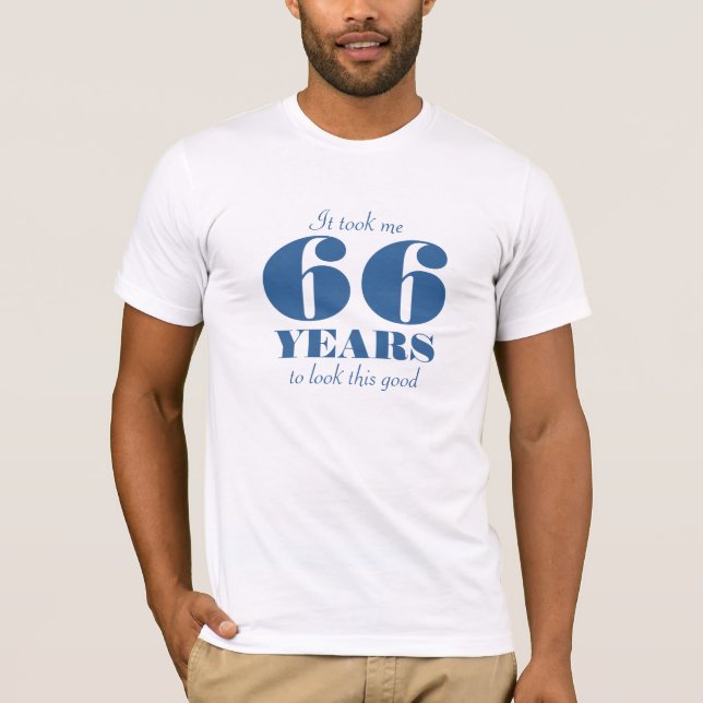 T-shirt Chemise du 66e anniversaire | Numéro d'année perso (Devant)