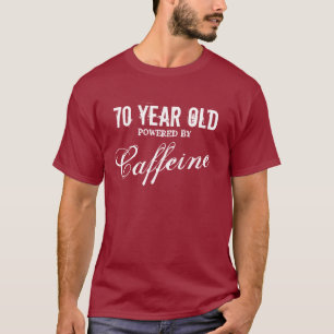 T-shirt Chemise du 70e anniversaire masculin Poussé par l