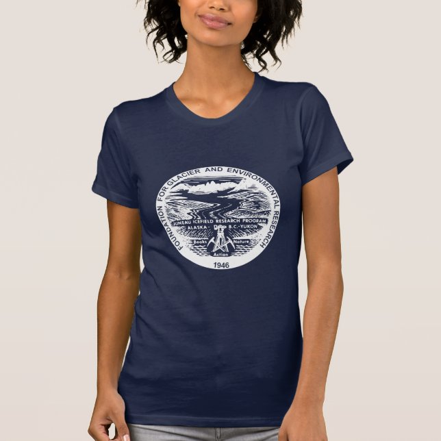 T-shirt Chemise du bleu marine des femmes JIRP (Devant)