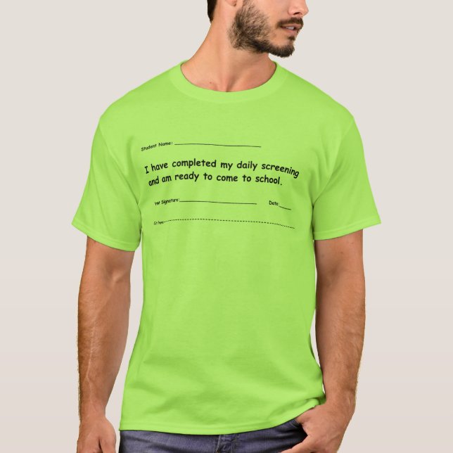 T-shirt Chemise du bordereau d'autorisation (Devant)