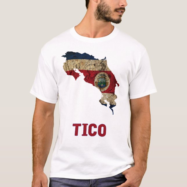 T-shirt Chemise du Costa Rica la "Tico" (Devant)