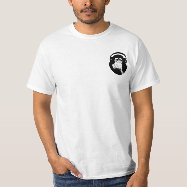 T-shirt Chemise du DJ de singe (Devant)